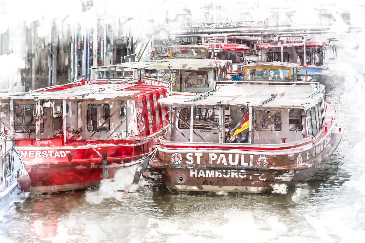 Hamburg abstrakt - ARW-00003-St .Pauli-Barkasse Hamburg abstrakt - ARW-00003-St .Pauli-Barkasse