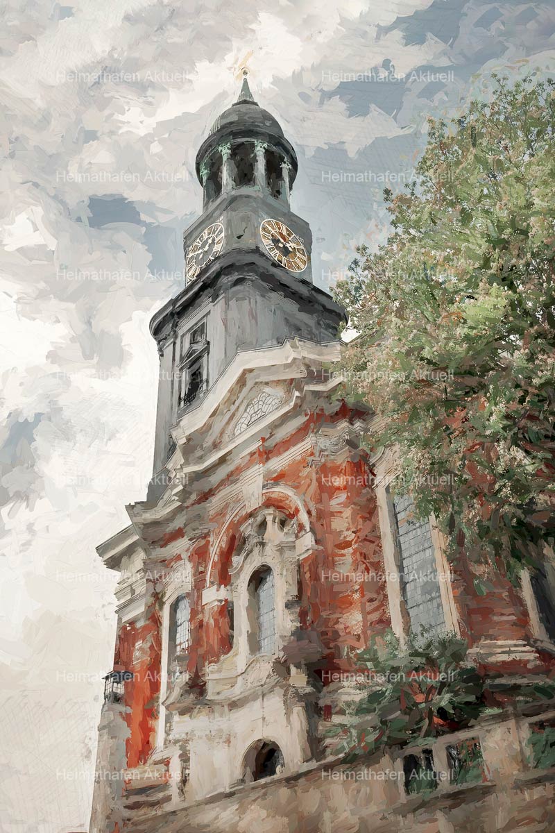 Hamburg Abstrakt ARW-00145 St. Michaeliskirche, Michel, Artwork Hamburg Abstrakt ARW-00145 St. Michaeliskirche, Michel, Artwork