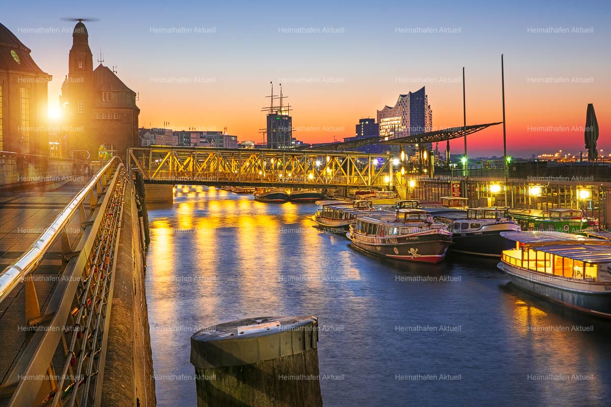 Hamburg-Foto-HAF-00135-Hamburger Hafen Sonnenaufgang Landungsbrücken Hamburg-Foto-HAF-00135-Hamburger Hafen Sonnenaufgang Landungsbrücken